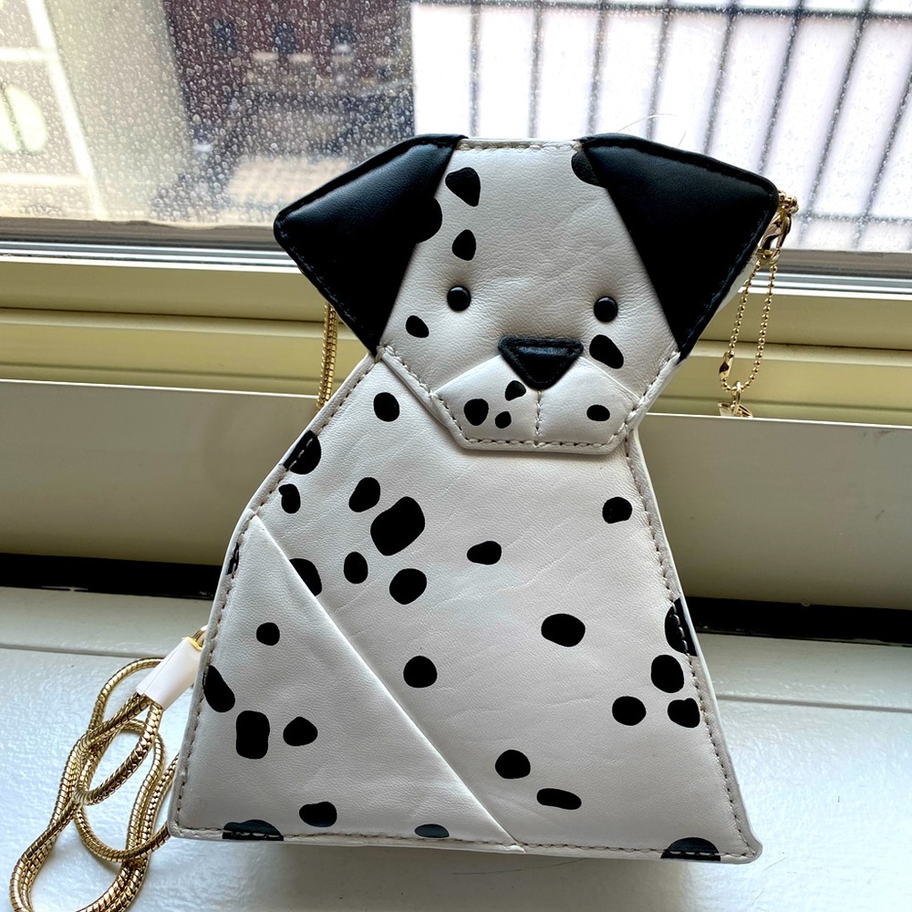 Kate spade origami Dalmatian purse NWT